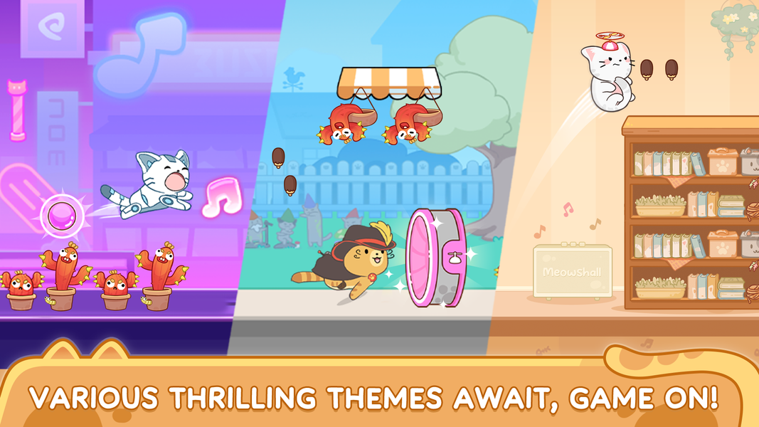 Cat Dash: Cute Cat Music Game - Gameplay image of android game