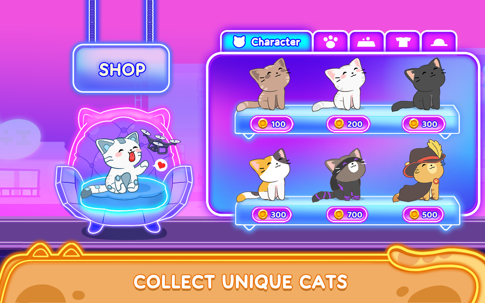 Cat Dash: Cute Cat Music Game - Gameplay image of android game
