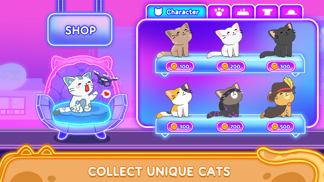 Cat Dash: Cute Cat Music Game - Gameplay image of android game
