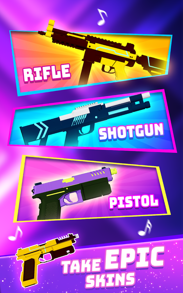 Dual Guns: Music Shooter Game - Gameplay image of android game