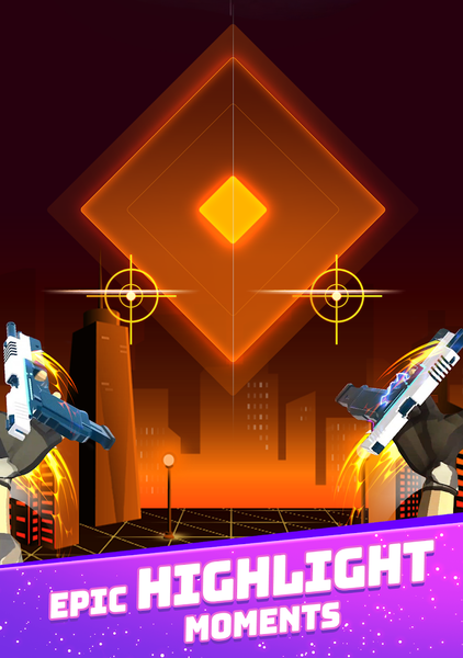 Dual Guns: Music Shooter Game - Gameplay image of android game