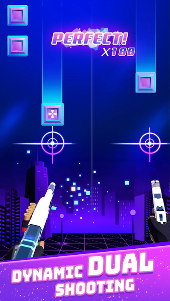 Dual Guns: Music Shooter Game - Gameplay image of android game