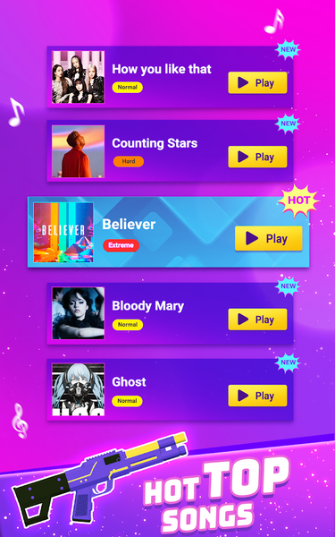 Dual Guns: Music Shooter Game - Gameplay image of android game
