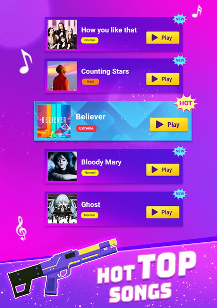 Dual Guns: Music Shooter Game - Gameplay image of android game