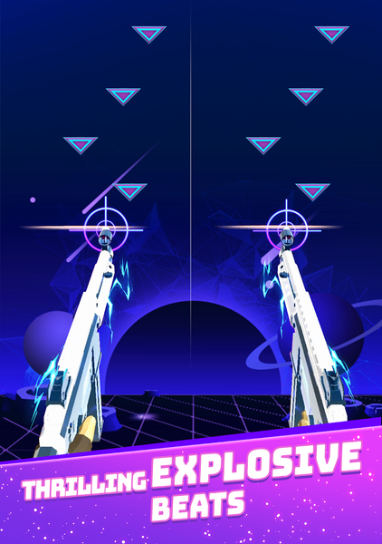 Dual Guns: Music Shooter Game - Gameplay image of android game
