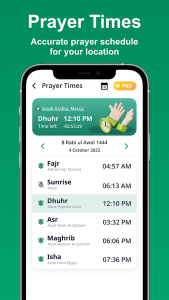 Prayer Time, Azan Alarm, Qibla - Image screenshot of android app