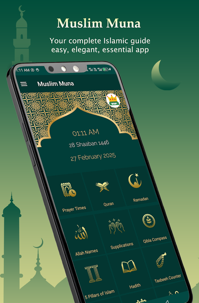 Muslim Muna Adhan Prayer Quran - Image screenshot of android app