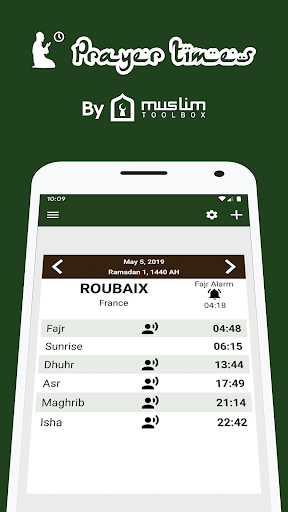 Prayer times: Qibla & Azan - Image screenshot of android app