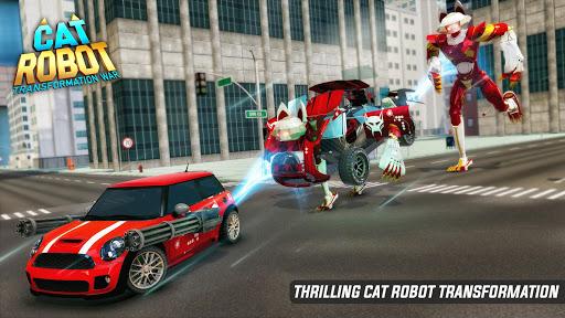 Cat Robot Car Game - Car Robot War - Gameplay image of android game