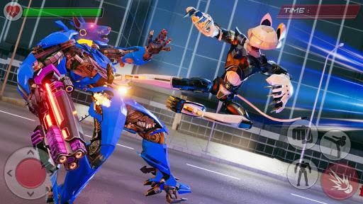 Cat Robot Car Game - Car Robot War - Gameplay image of android game