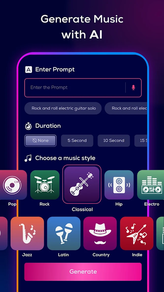 MusyCraft: AI Music Generator - عکس برنامه موبایلی اندروید