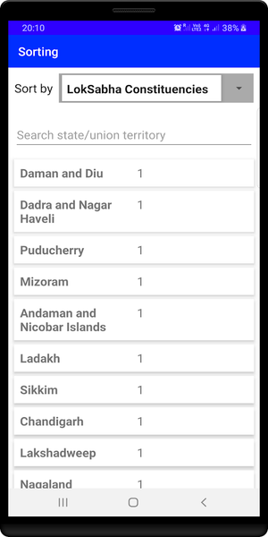 Indian states - Image screenshot of android app