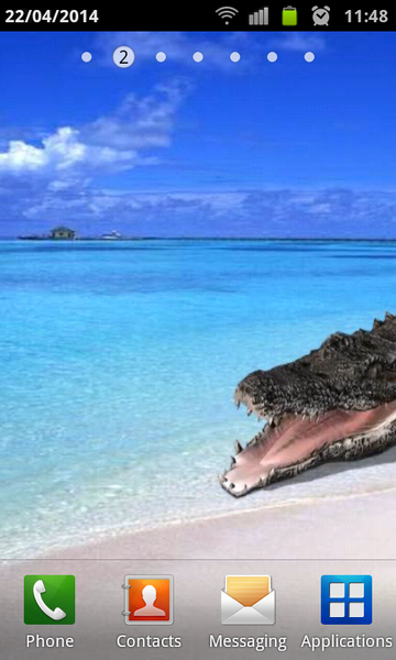 Biting Crocodile LWP - Image screenshot of android app