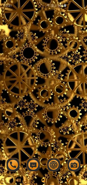 Golden Gears Live Wallpaper - Image screenshot of android app