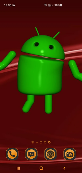 Android Robot Dancing Live Wal - Image screenshot of android app