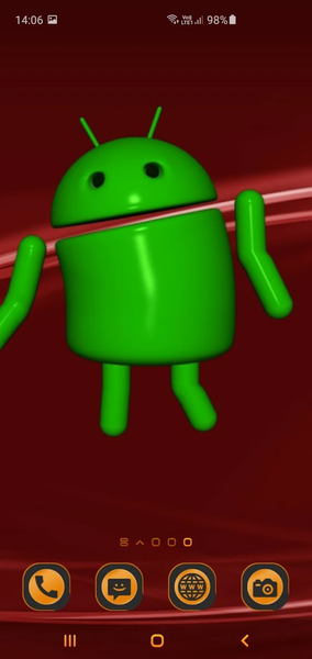 Android Robot Dancing Live Wal - Image screenshot of android app