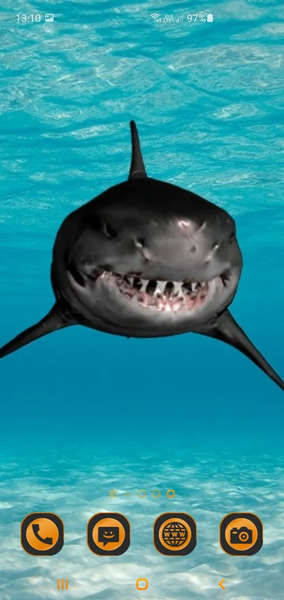 Great White Shark Live Wallpae - Image screenshot of android app