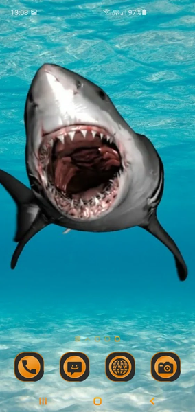 Great White Shark Live Wallpae - Image screenshot of android app