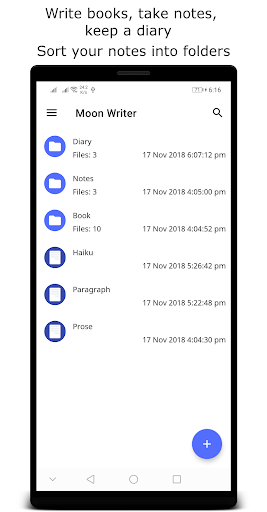 Moon Writer - عکس برنامه موبایلی اندروید
