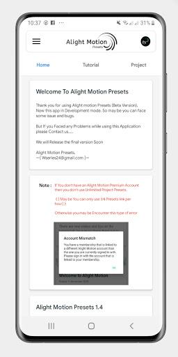 Alight Motion Presets - Image screenshot of android app