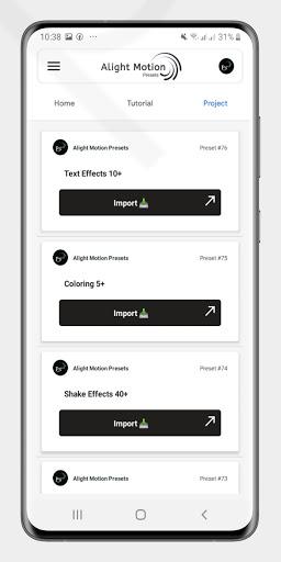 Alight Motion Presets - Image screenshot of android app