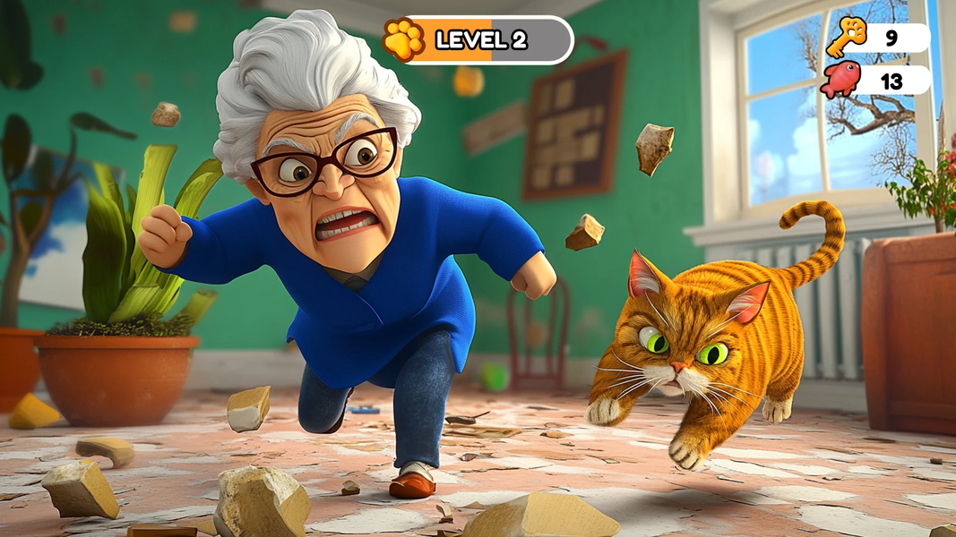 Bad Cat Sim: Granny Pet Game - Gameplay image of android game