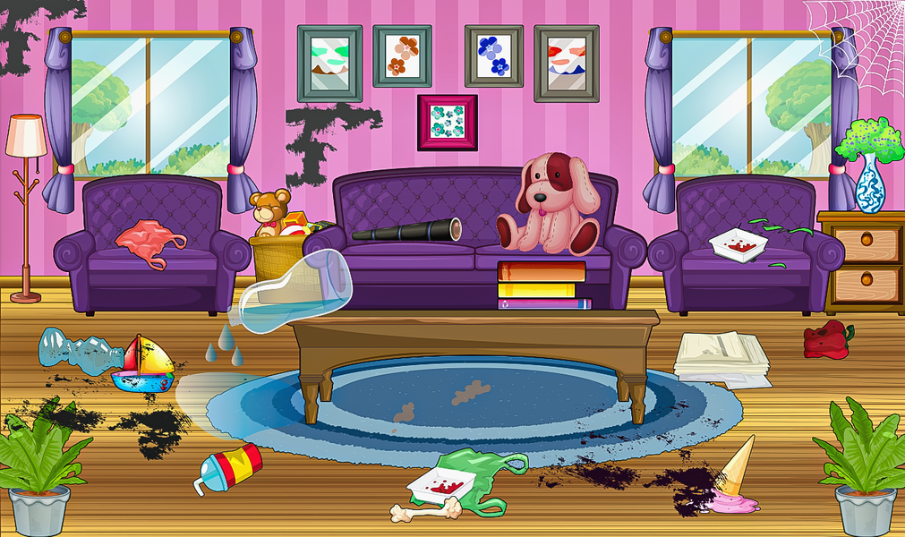 My Girl Mansion Cleaning Games - Gameplay image of android game