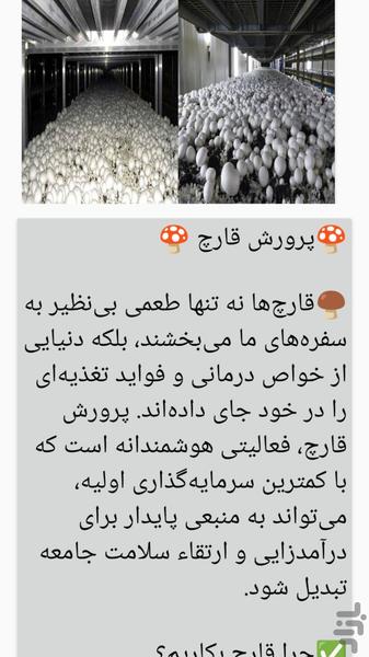 پرورش قارچ - عکس برنامه موبایلی اندروید
