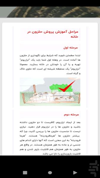 آموزش پرورش حلزون - Image screenshot of android app