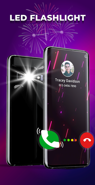 Phone Call Screen, Color Theme - Image screenshot of android app
