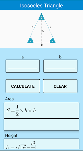 Triangle Calculator - عکس برنامه موبایلی اندروید