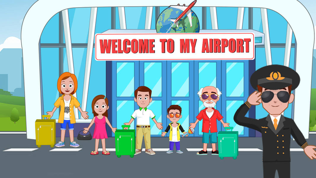 My Family Town - City Airport - Gameplay image of android game