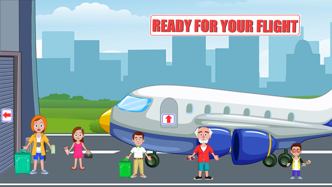 Family Town : Airport Explorer - Gameplay image of android game
