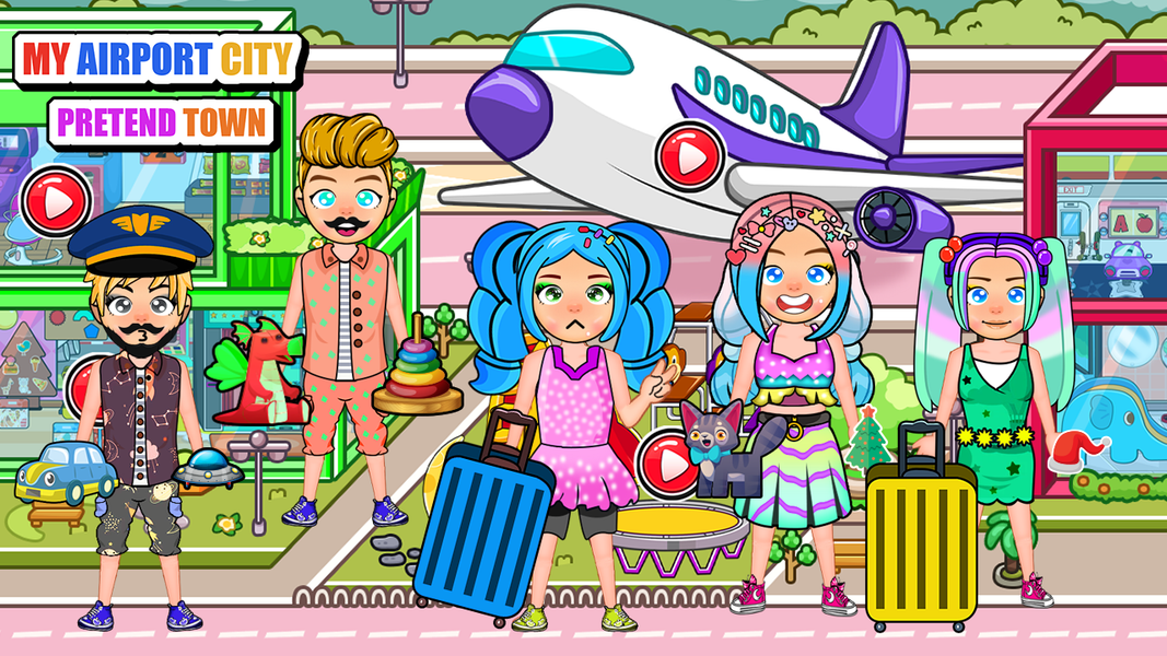 My Airport City : Pretend Town - Gameplay image of android game