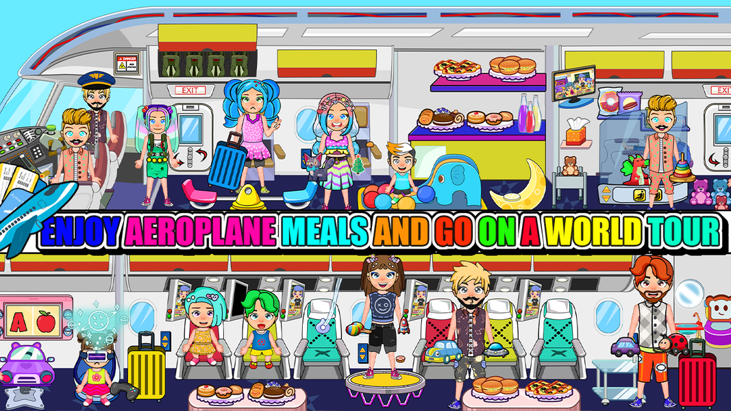 My Airport City : Pretend Town - Gameplay image of android game