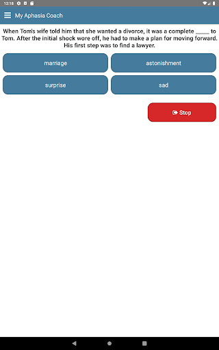 My Aphasia Coach - Image screenshot of android app