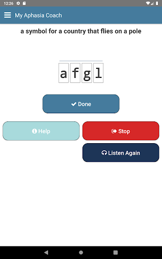 My Aphasia Coach - Image screenshot of android app
