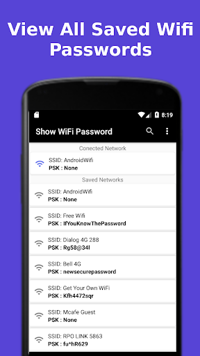 Show WiFi Password - عکس برنامه موبایلی اندروید