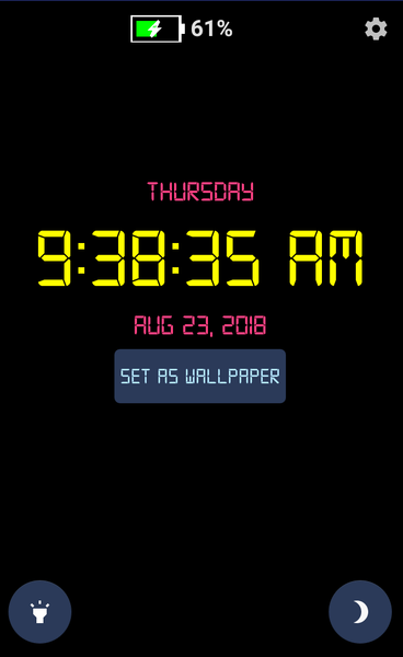 Digital Clock Live Wallpaper - Image screenshot of android app
