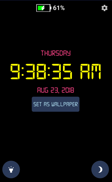 Digital Clock Live Wallpaper - عکس برنامه موبایلی اندروید