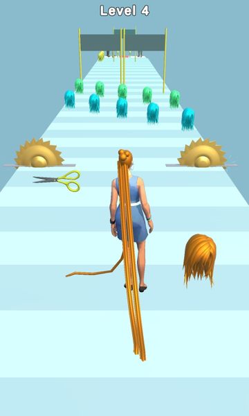 Hair Runner 3D - Rush Challeng - Gameplay image of android game