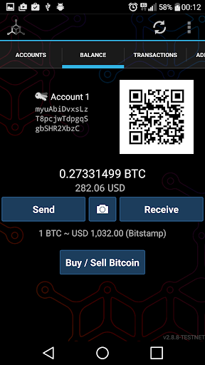 Mycelium Testnet Wallet - عکس برنامه موبایلی اندروید
