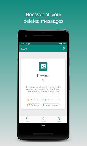 Revine: Recover messages - عکس برنامه موبایلی اندروید