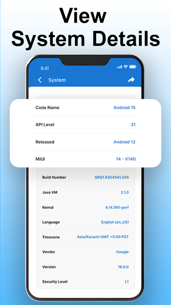 Device Info: CPU & System Info - عکس برنامه موبایلی اندروید