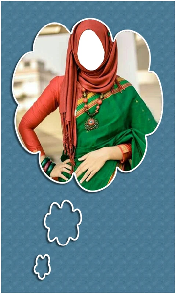 Hijab With Saree Photo Montage - Image screenshot of android app