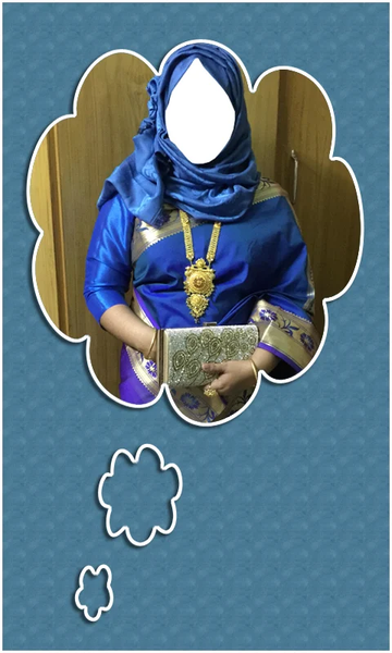 Hijab With Saree Photo Montage - Image screenshot of android app