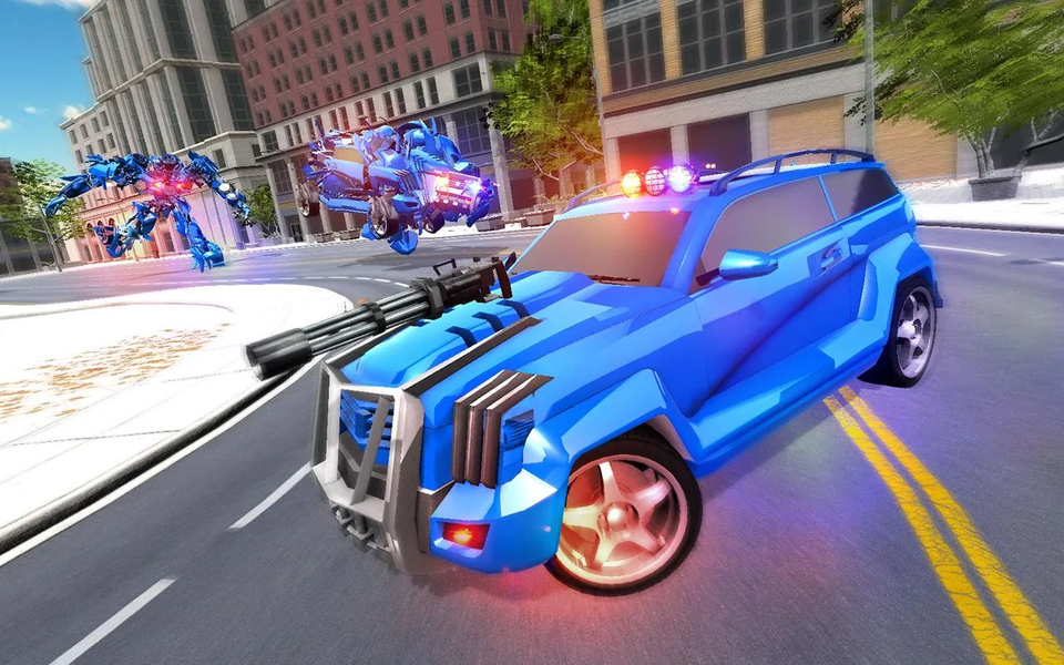 US Police Robot Car Transforma - عکس بازی موبایلی اندروید