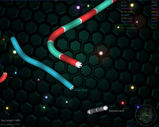 Snake vs Worms: Fun .io Zone - Gameplay image of android game