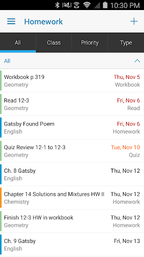 myHomework Student Planner - Image screenshot of android app