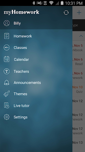myHomework Student Planner - Image screenshot of android app